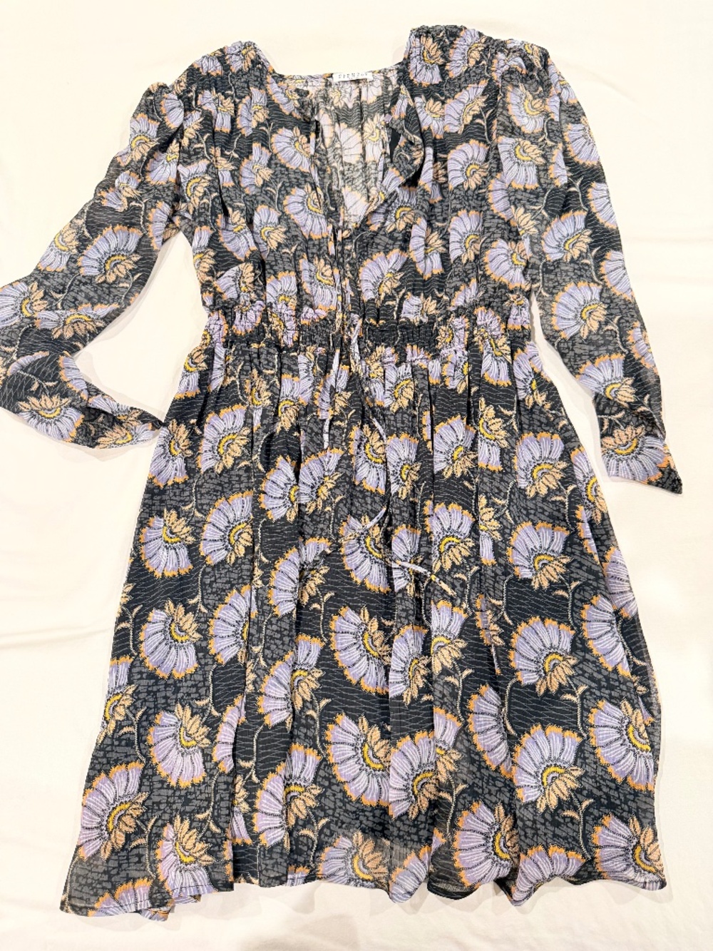 Claudie Pierlot Mini Dress in Purple Print - Size FR 36/ US 4 - BNWT